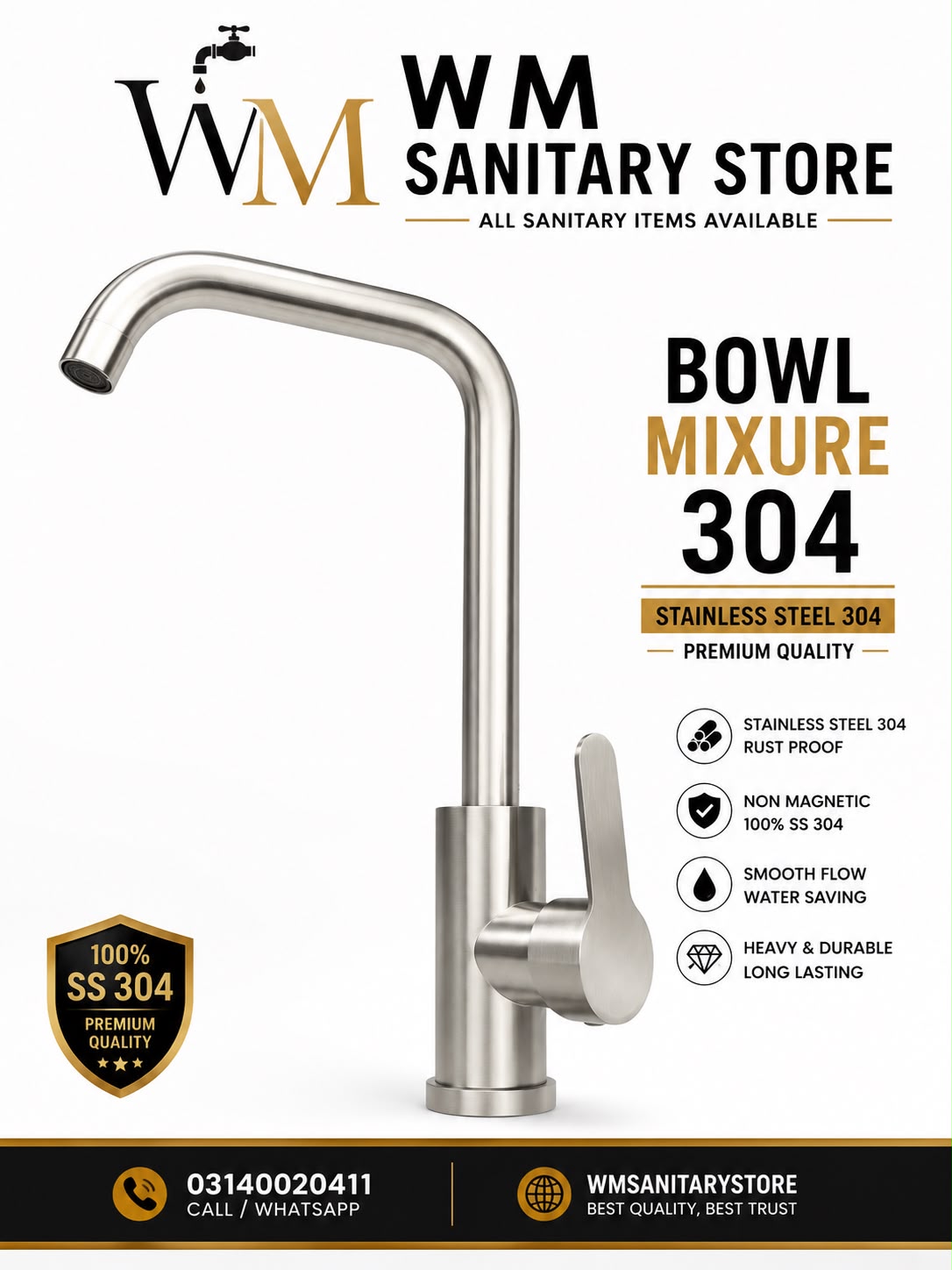Bowl Mixture Be Neck S.S 304
